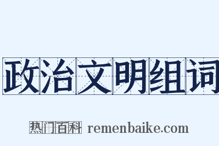 政治文明组词是什么意思的图片